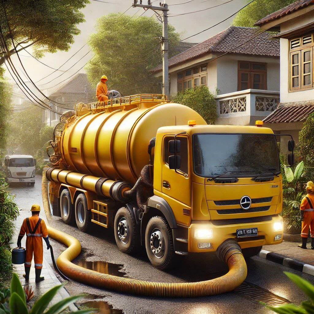 Tim Sedot WC Sawah Besar Jakarta Pusat dengan peralatan modern